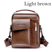 Load image into Gallery viewer, Men Briefcase Bag High Quality Business Famous Brand Leather Shoulder Messenger Bags Office Handbag 13.3 inch Laptop