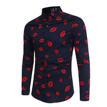 Load image into Gallery viewer, New Men's Long Sleeve Casual Shirt Fashion Rose Flower 3D Printed Floral Shirt Turn-down Collar Slim Fit Shirt For Mens Clothing