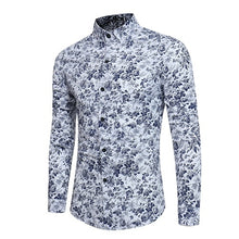Load image into Gallery viewer, New Men's Long Sleeve Casual Shirt Fashion Rose Flower 3D Printed Floral Shirt Turn-down Collar Slim Fit Shirt For Mens Clothing