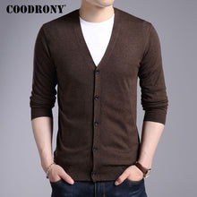 Load image into Gallery viewer, COODRONY Cardigan Men 2020 Autumn Winter Soft Warm Cashmere Wool Sweater Men Pure Color Classic Casual V-Neck Cardigans Top 7402