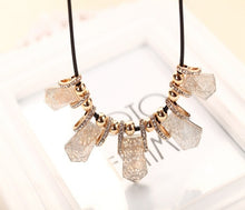 Load image into Gallery viewer, BYSPT Shiny Crystal Circle Silver Color Women's Pendant Necklaces Jewelry Pendant Long Necklace Women Chain Fashion Jewelry