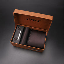 Load image into Gallery viewer, 2020 New Men's Tie Sets Blue Red Silk Necktie Pocket Square Clip Cufflinks 4 Piece Set Suit Accessories Without Gift Box D001