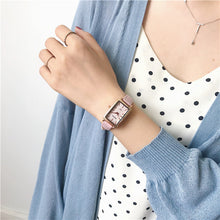Load image into Gallery viewer, Elegant Simple Rectangle Ladies Watch Brown Quartz Clock 2019 Women's Fashion Casual Retro Leather Watches Female Wristwatches