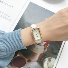 Load image into Gallery viewer, Elegant Simple Rectangle Ladies Watch Brown Quartz Clock 2019 Women's Fashion Casual Retro Leather Watches Female Wristwatches