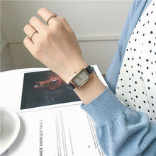 Load image into Gallery viewer, Elegant Simple Rectangle Ladies Watch Brown Quartz Clock 2019 Women's Fashion Casual Retro Leather Watches Female Wristwatches