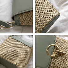 Load image into Gallery viewer, Casual Chains Straw Bucket Bags Women Summer Messenger Bag Rattan Bags Beach Lady Travel Purses and Handbags Shoulder Bag Bolsa