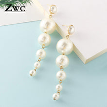 Load image into Gallery viewer, ZWC Fashion New Women's Acrylic Drop Earrings Hot Selling Long Dangling Earrings Gift For Women Party Wedding Jewelry Brincos