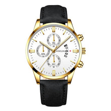 Load image into Gallery viewer, reloj hombre Luxury Mens Watch Fashion Sport Wrist Watch Alloy Case Leather Band Watch Quartz Business Wristwatch calendar Clock