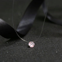 Load image into Gallery viewer, Fashion Shiny Crystal Necklace Zircon Pendant Transparent Fishing Line Invisible Ladies Necklace Jewelry Clavicle Chain Chocker