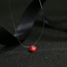 Load image into Gallery viewer, Fashion Shiny Crystal Necklace Zircon Pendant Transparent Fishing Line Invisible Ladies Necklace Jewelry Clavicle Chain Chocker