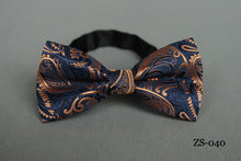 Load image into Gallery viewer, RBOCOTT Men's Bow Tie Gold Paisley Bowtie Business Wedding Bowknot Dot Blue And Black Bow Ties For Groom Party Accessories