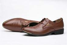 Load image into Gallery viewer, Classic Man Pointed Toe Dress Shoes Mens Patent Leather Black Wedding Shoes Oxford Formal Shoes Big Size Fashion ZZXP3 CD