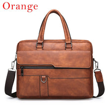 Load image into Gallery viewer, Men Briefcase Bag High Quality Business Famous Brand Leather Shoulder Messenger Bags Office Handbag 13.3 inch Laptop
