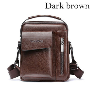 Men Briefcase Bag High Quality Business Famous Brand Leather Shoulder Messenger Bags Office Handbag 13.3 inch Laptop