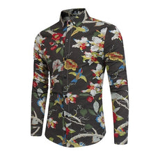 Load image into Gallery viewer, New Men's Long Sleeve Casual Shirt Fashion Rose Flower 3D Printed Floral Shirt Turn-down Collar Slim Fit Shirt For Mens Clothing
