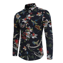 Load image into Gallery viewer, New Men's Long Sleeve Casual Shirt Fashion Rose Flower 3D Printed Floral Shirt Turn-down Collar Slim Fit Shirt For Mens Clothing
