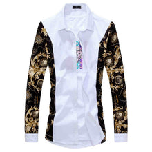 Load image into Gallery viewer, New Men's Long Sleeve Casual Shirt Fashion Rose Flower 3D Printed Floral Shirt Turn-down Collar Slim Fit Shirt For Mens Clothing
