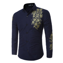 Load image into Gallery viewer, New Men's Long Sleeve Casual Shirt Fashion Rose Flower 3D Printed Floral Shirt Turn-down Collar Slim Fit Shirt For Mens Clothing
