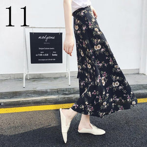 New one-piece skirt women summer chiffon wrap skirt long floral beach skirt