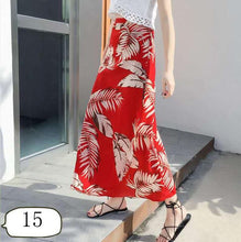 Load image into Gallery viewer, New one-piece skirt women summer chiffon wrap skirt long floral beach skirt
