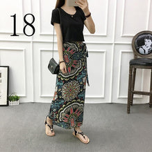 Load image into Gallery viewer, New one-piece skirt women summer chiffon wrap skirt long floral beach skirt
