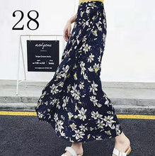 Load image into Gallery viewer, New one-piece skirt women summer chiffon wrap skirt long floral beach skirt
