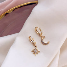 Load image into Gallery viewer, 2019 New Arrival Fashion Classic Geometric Women Dangle Earrings Asymmetric Earrings Of Star And Moon Female Korean Jewelry
