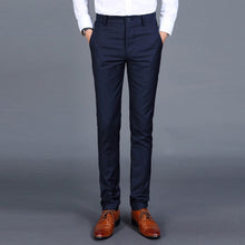 Load image into Gallery viewer, Loldeal Men Suit Pants Slim Fit Flat Front Stretch Dress Pants  Formal Pants Trousers Male
