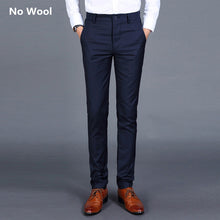 Load image into Gallery viewer, Loldeal Men Suit Pants Slim Fit Flat Front Stretch Dress Pants  Formal Pants Trousers Male
