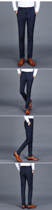 Loldeal Men Suit Pants Slim Fit Flat Front Stretch Dress Pants  Formal Pants Trousers Male