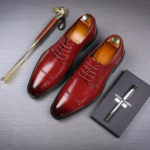 2020 Men Formal Shoes  Leather Business Casual Shoes High Quality Men Dress Office Luxury Shoes Male Breathable Oxfords