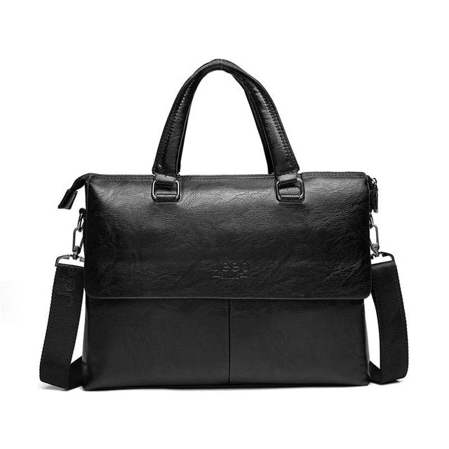 JEEP BULUO Men's Briefcase Fashion Handbags For Man Sacoche Homme Marque Male leather Bag For A4 Documents 13