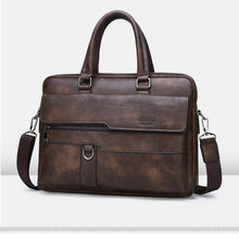 Load image into Gallery viewer, Luxury Designer PU Leather Man Briefcase Men&#39;s Business Handbag 15.6 Inches Laptop Bag Fashion Male Briefcase Shoulder Bag 2019
