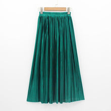 Load image into Gallery viewer, Hermicci 2020 Fashion Skirts Summer Pleated Long Skirts Women Metallic Midi Skirts Faldas Largas Mujer
