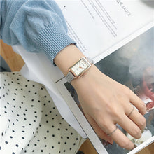 Load image into Gallery viewer, Elegant Simple Rectangle Ladies Watch Brown Quartz Clock 2019 Women's Fashion Casual Retro Leather Watches Female Wristwatches
