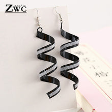 Load image into Gallery viewer, ZWC Fashion New Women's Acrylic Drop Earrings Hot Selling Long Dangling Earrings Gift For Women Party Wedding Jewelry Brincos
