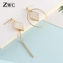 Load image into Gallery viewer, ZWC Fashion New Women's Acrylic Drop Earrings Hot Selling Long Dangling Earrings Gift For Women Party Wedding Jewelry Brincos
