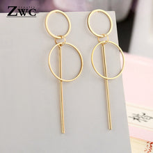 Load image into Gallery viewer, ZWC Fashion New Women's Acrylic Drop Earrings Hot Selling Long Dangling Earrings Gift For Women Party Wedding Jewelry Brincos
