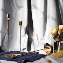 Load image into Gallery viewer, Simple moments Modern Style Gold Metal Candle Holders Wedding Decoration Bar Party Home Decor Candlestick
