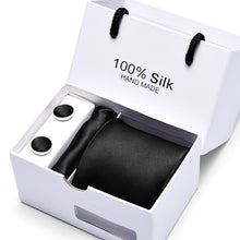 Load image into Gallery viewer, New Plaid  men ties set  Extra Long Size 145cm*8cm Necktie navy blue Paisley Silk Jacquard Woven Neck Tie Suit Wedding Party
