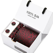 Load image into Gallery viewer, New Plaid  men ties set  Extra Long Size 145cm*8cm Necktie navy blue Paisley Silk Jacquard Woven Neck Tie Suit Wedding Party
