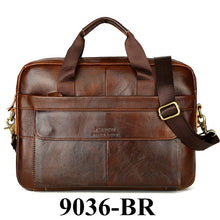 Load image into Gallery viewer, Men&#39;s Cowhide Leather Briefcase Mens Genuine Leather Handbags Crossbody Bags High Quality Luxury Business Messenger Bags Laptop
