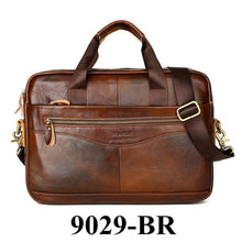 Load image into Gallery viewer, Men&#39;s Cowhide Leather Briefcase Mens Genuine Leather Handbags Crossbody Bags High Quality Luxury Business Messenger Bags Laptop
