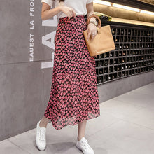Load image into Gallery viewer, Mozuleva 2020 Spring Summer High Waist Chiffon Women Midi Skirts Casual Floral Print Female Skirt Maxi Beach Tutu Skirt femme
