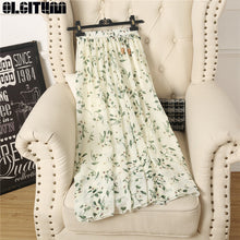 Load image into Gallery viewer, OLGITUM Long Foral Pattern Chiffon Skirt 2020 Summer New A-Line Skirts Wild Korean Casual Women Skirt SK330
