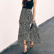 Load image into Gallery viewer, Surmiitro Polka Dot Print Long Maxi Summer Skirt Women Fashion 2020 Ladies White Black Split High Waist A-line Sun Skirt Female
