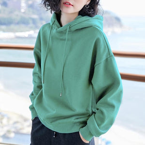 2019 New Plus velvet Basic Hoodies For Women Leisure Female winter Solid Colour Casual SweatshirtHip Pop Tops