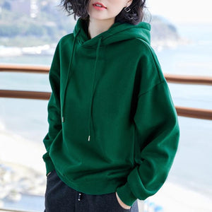 2019 New Plus velvet Basic Hoodies For Women Leisure Female winter Solid Colour Casual SweatshirtHip Pop Tops