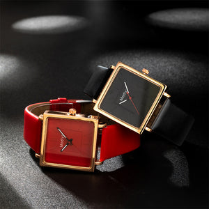 2020 Fahion Lovely Women's Watches Elegant Leather Belt Analog Quartz Square Wrist Watches Female Reloj Mujer Clock Montre Femme