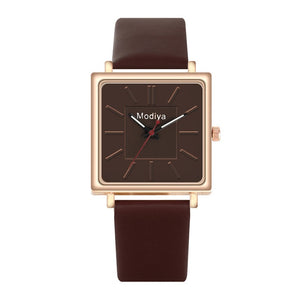 2020 Fahion Lovely Women's Watches Elegant Leather Belt Analog Quartz Square Wrist Watches Female Reloj Mujer Clock Montre Femme